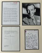 Autographed Letter / Photograph Fred Astaire: 1976 Autographed reply letter to the Producer Barry