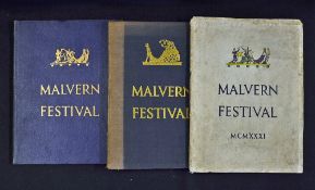 Malvern Festival Programmes 1930s to includes 1931 and 1936 together with 1949 illustrated,