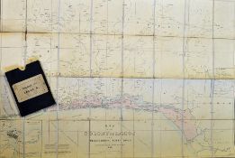 1888 Colony of Lagos Coloured Linen Map compiled in intelligence branch no 692 of the war office,