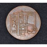 1792 John Harvey Hand-Loom Token the obverse the Norwich City Arms reverse a man working a loom,