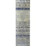 c.1900s New Theatre Royal Nottingham Poster date 26th Dec, undated, in blue text print,