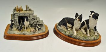 Border Fine Arts 'Eager to Learn' and 'Jocks Pride' Sculptures on wooden plinth, hand-produced in