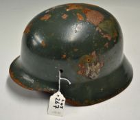 WWII Wehrmacht German Helmet MK35 with Double decals either side, with the eagle insignia A
