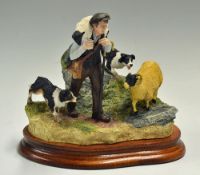 Border Fine Arts Classic 'On The Hill' Sculpture limited edition 542/750, hand-made on wooden