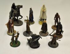 Selection of Lord of The Rings White Metal Action Figures with painted decoration featuring