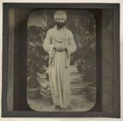 India - Punjab - Sadhu Sundar Singh - Missionary Glass Slide 1900s a rare lantern slide of the