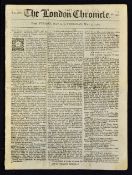 1769 The London Chronicle Newspaper date 02-04 May contents relate to New Observations on Italy