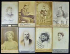Selection of Victorian Cabinet Photos some Signed to include actors and actresses such as Theodora