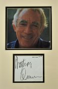 Actor Anthony Quinn Autographed Page: mounted with photograph f & g 39 x 28cm
