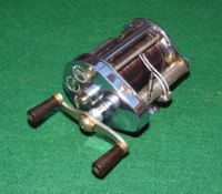 REEL: Fine Hardy The Elarex chrome plated multiplier reel, fitted with anti-splash Perspex shield,