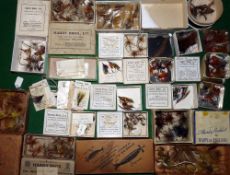 HARDY FLIES: Good collection of early and classic Hardy card boxes of all sizes and colour types