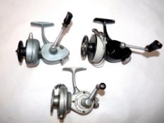 REELS: (3) Record 700 spinning reel, silver finish, full working bail, light filing to edge of