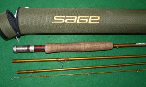 ROD: Sage Launch 9' 4 piece graphite travel fly rod, line rate 6, gold finish blank, bronze