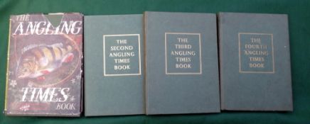 The Angling Times Book - Volumes 1-4, 1st ed 1955, H/b, clipped D/j, torn, 2nd, 3rd and 4th