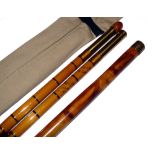 ACCESSORIES: (2) Fine Young's of Harrow The Traditional 2 piece bamboo coarse fisherman's landing