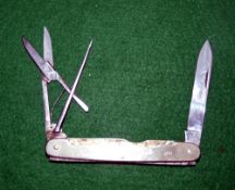 ANGLERS KNIFE: Hardy Anglers knife No 1, correct knife, spike and scissors, all original, in fine