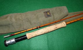 ROD: Hardy The Perfection 8'6" 2 piece Palakona trout fly rod, No.E77214, burgundy close whipped,