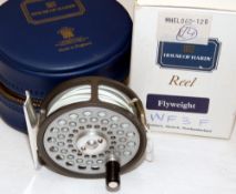 REEL: Hardy Flyweight alloy brook trout fly reel, in as new condition, U shaped line guide, smooth