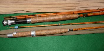 RODS: (2) Scarce Chapman of Ware The Westmill 9'6" 3 piece split cane fly rod, space whipped low