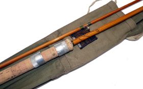 ROD: Rare Hardy The Javelin Pike Palakona Rod, No.H5013, 8'6" 2 piece, green whipped agate guides