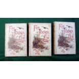 3 x Volumes - "Fur, Feather And Fin" series, "The Salmon" 1st ed 1898, "The Trout" 1899 plus "Pike