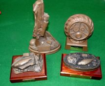 DAVID HUGHES BRONZE RESIN SCULPTURES: (4) Set of David Hughes bronze resin sculptures, various