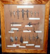 FRAMED LURES: Collection of mainly Allcock lures incl. Phantom, Norwich, Kidney, True Form
