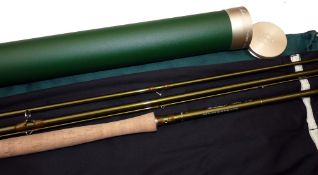 ROD: Hardy Marksman 2T 15' 4 piece graphite salmon fly rod, in as new condition, line rate 10, green