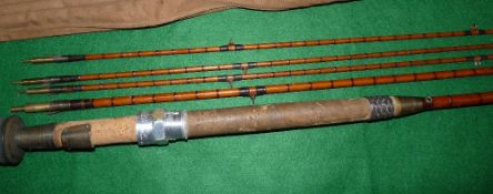 ROD: Early Hardy Palakona 11'6" 3 piece with 2 x shorter tips fly rod, No.40843, burgundy close