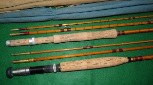 RODS: (2) Cambrian Fly Fishers 9'6" 3 piece split cane trout fly rod, in little used condition,