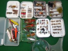 ACCESSORIES: Good collection of trout flies incl. nymphs, gold heads, dry/wet patterns, in 2 x