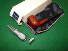 ACCESSORIES: (2) Rare Hardy alloy pipe Reamer tool, 3.5" long with conical slotted top, removable