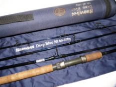 ROD: Snowbee Deep Blue 9' 4 piece graphite spinning rod, large diameter SIC guides for braid,