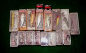 PLUGS: (16) Sixteen USA plugs all new in maker's boxes, models incl. Rapala Rattlin, and Mirrolure