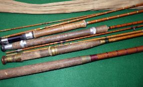 RODS: (4) Alex Martin The Popular 8'6" 3 piece split cane trout fly rod, cork handle, screw winch