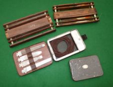 ACCESSORIES: (4) Hardy Trace Making outfit, comprising of 4 blades, each engraved Bonanza, file,