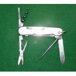 ANGLERS KNIFE: Hardy Anglers knife No.4, correct blades being knife, scissors, spike, cork screw and
