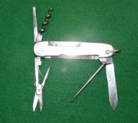 ANGLERS KNIFE: Hardy Anglers knife No.4, correct blades being knife, scissors, spike, cork screw and