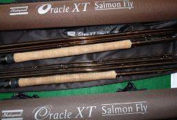 RODS: (2) Pair of Shakespeare Oracle XT salmon fly rods, 4.5 metre, line rate 10 and 3.6 metre, line