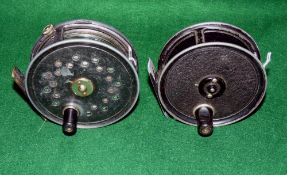 REELS: (2) Farlow Super Grenaby 3 7/8" narrow drum alloy fly reel, 2 screw latch, rim tension