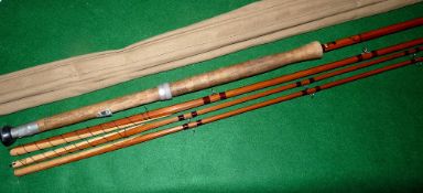 ROD: Sharpe's of Aberdeen The Scottie 12' 3 pc with spare tip spliced joint salmon fly rod, burgundy