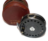 REEL: Hardy St George 3.75" alloy fly reel, good smooth agate line guide, 2 screw latch, rim tension