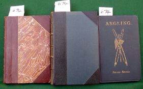 Francis Francis - "A Book On Angling" 3rd ed 1872, coloured illustrations, half green Morocco