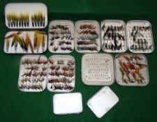 FLIES & BOXES: (7) Collection of Wheatley alloy salmon/trout alloy fly boxes, incl. a black finish