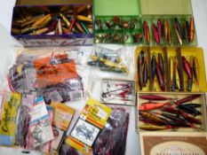 LURES: Collection of approx. game fishing lures incl. Devons of assorted colours and lengths, Mepps,