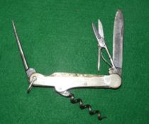 ANGLERS KNIFE: Hardy Anglers knife No.2, correct blades, knife, scissors, spike and corkscrew,