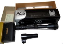 SHOOTING ACCESSORIES: (2) An AGS Elite Tactical Illuminated Air Rifle Scope, variable intensity,