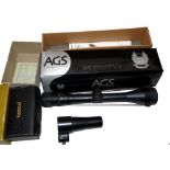 SHOOTING ACCESSORIES: (2) An AGS Elite Tactical Illuminated Air Rifle Scope, variable intensity,