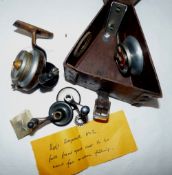 REEL: Illingworth No.3 threadline casting reel, series JM2, bronze exposed gearing, LHW, line pick