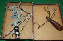 ACCESSORIES: (2) An Elwye folding 3 arm metal line drier, similar to Hardy Hotspur, with screw G